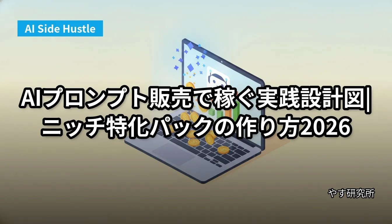 AIプロンプト販売で稼ぐ実践設計図|ニッチ特化パックの作り方2026