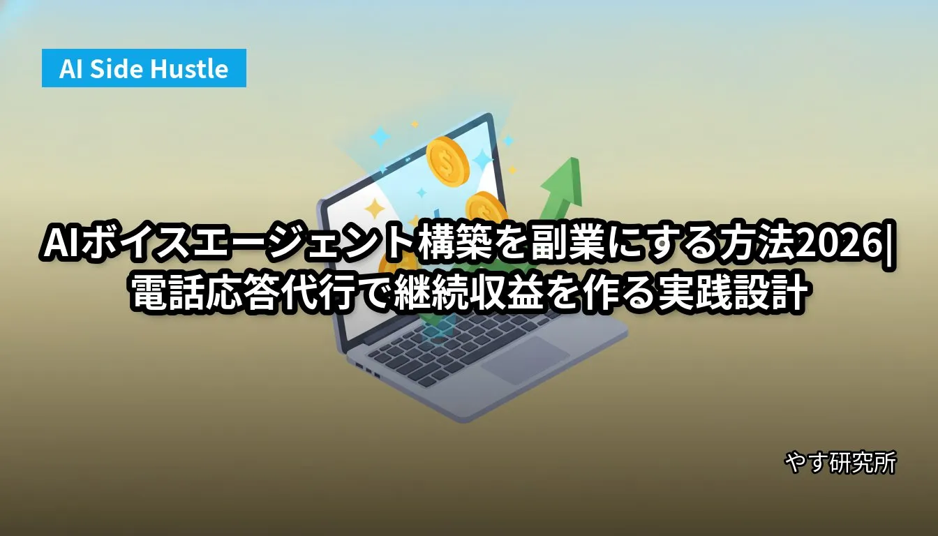 AIボイスエージェント構築を副業にする方法2026|電話応答代行で継続収益を作る実践設計
