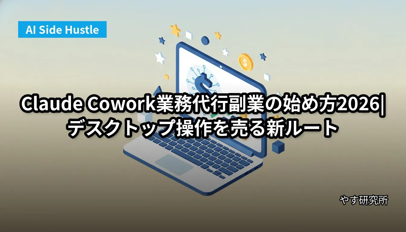 Claude Cowork業務代行副業の始め方2026|デスクトップ操作を売る新ルート