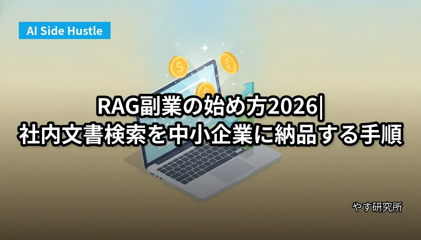 RAG副業の始め方2026|社内文書検索を中小企業に納品する手順