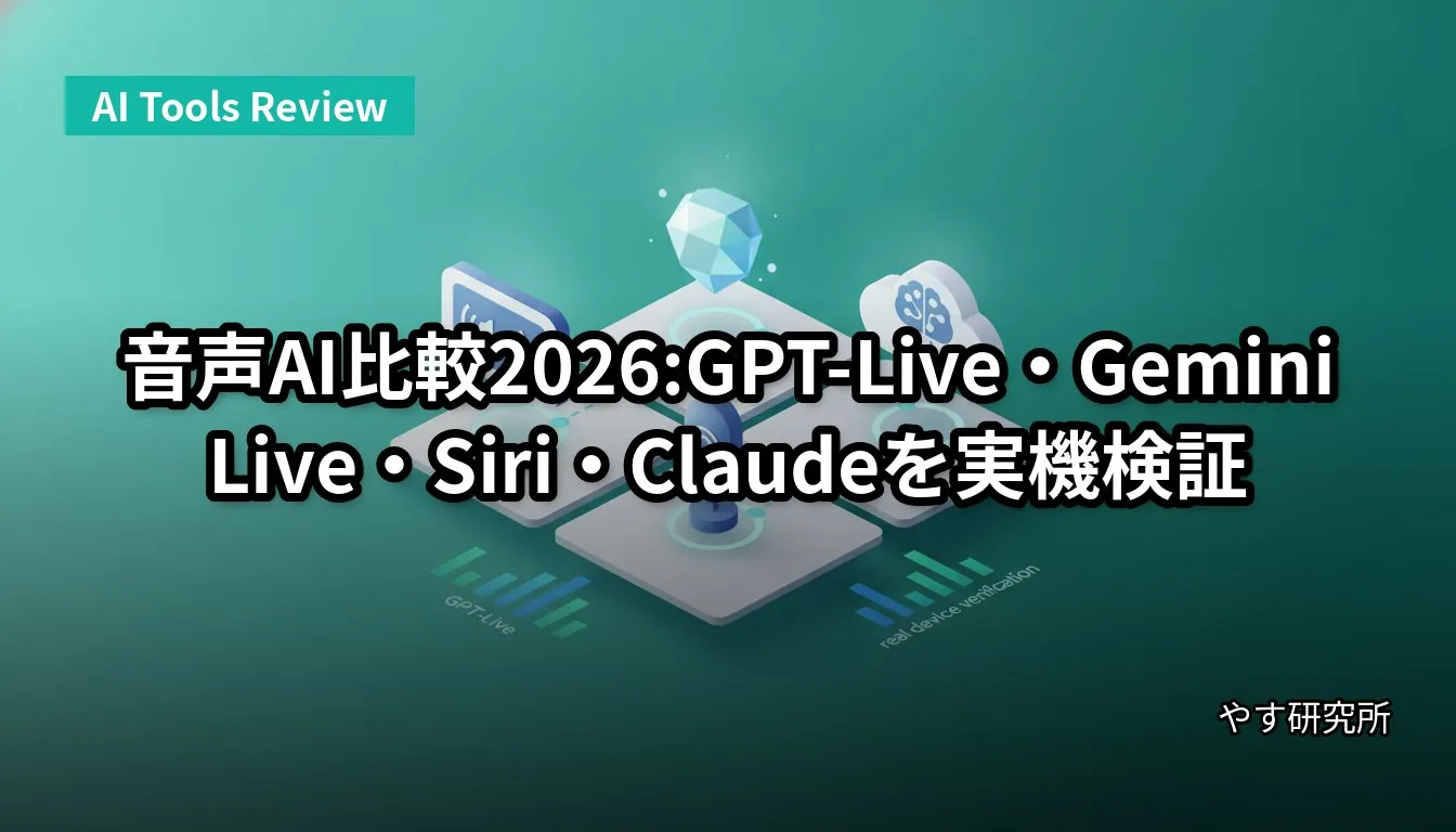 音声AI比較2026:GPT-Live・Gemini Live・Siri・Claudeを実機検証