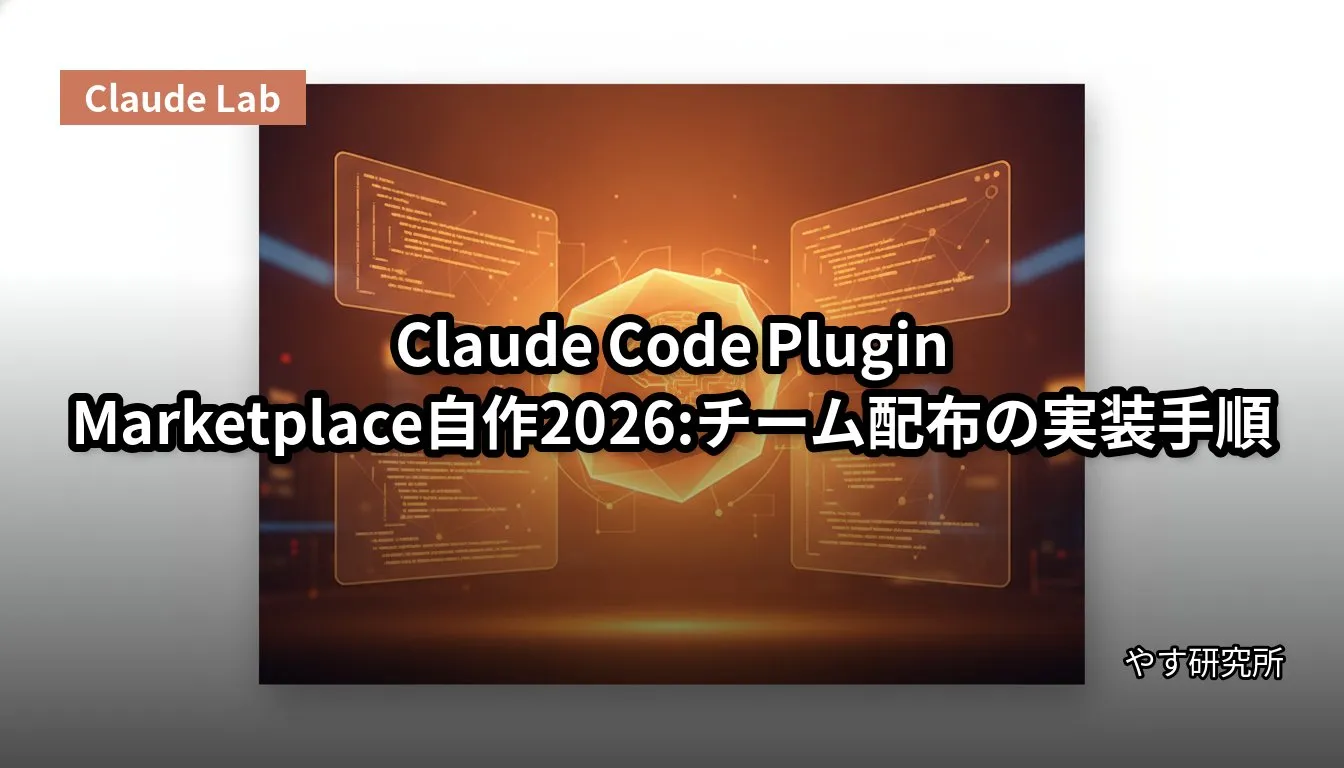 Claude Code Plugin Marketplace自作2026:チーム配布の実装手順