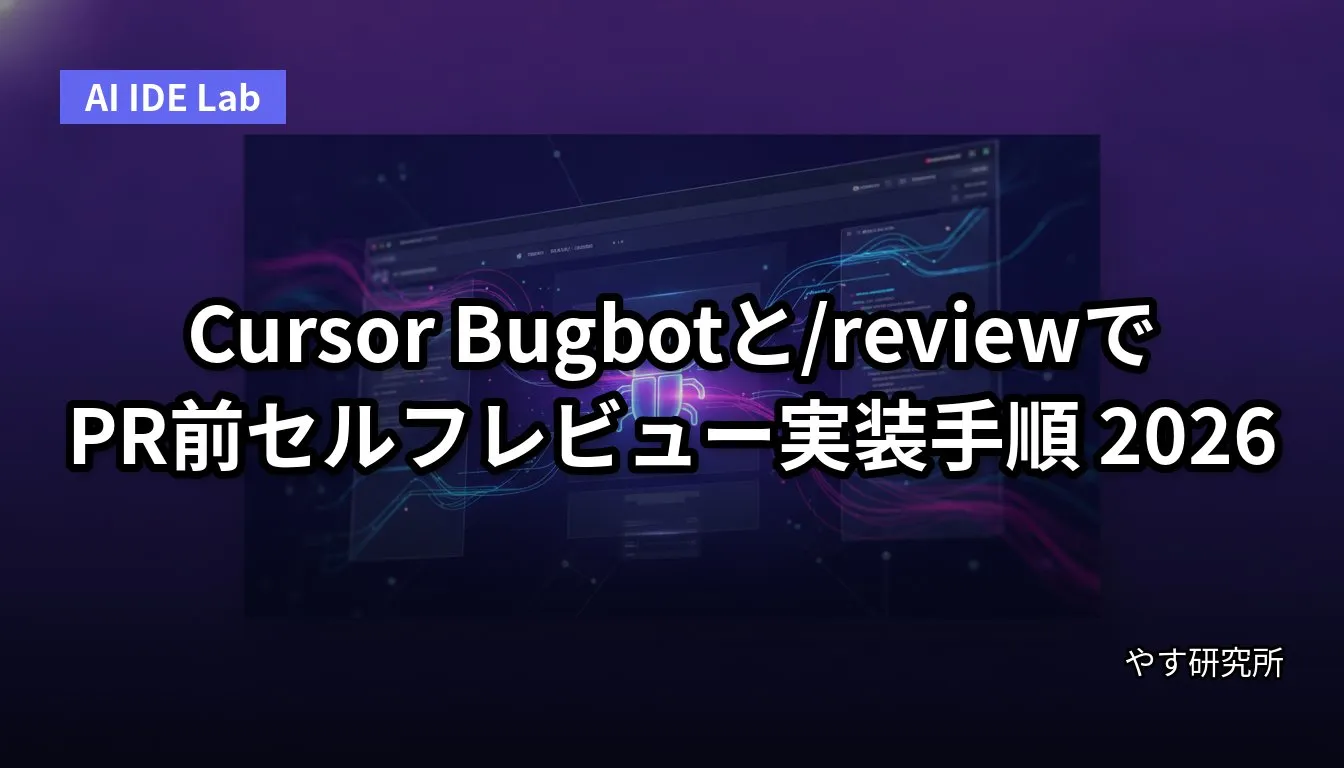Cursor Bugbotと/reviewでPR前セルフレビュー実装手順 2026